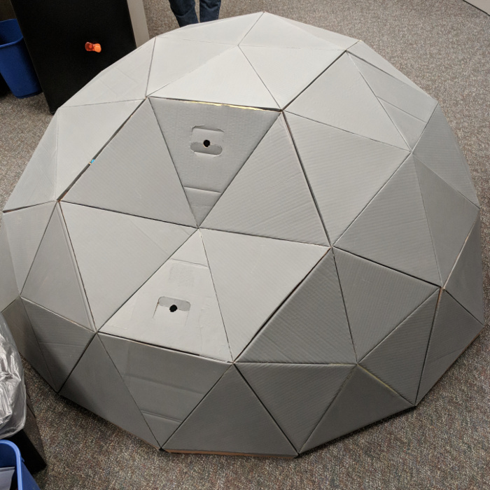 Assembled dome.